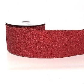 Red Sparkle Ribbon 63mm